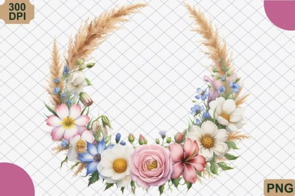Download Boho Floral Frame PNG - Floral frame png Collection