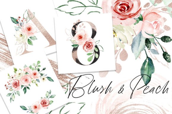 Download Watercolor Flowers Pink and Peach. - Flowers Collection