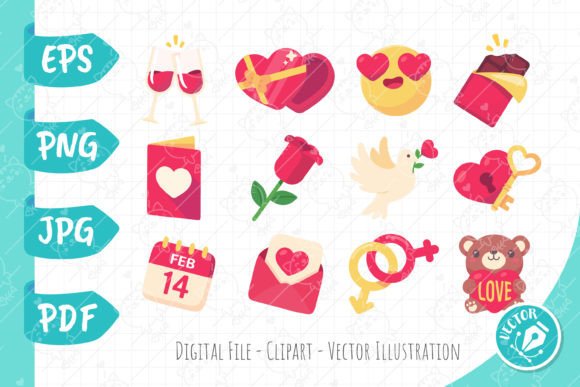 Download Valentine's Day Card Decorative Elements - Decorative Collection