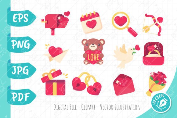 Download Valentine's Day Card Decorative Elements - Decorative Collection