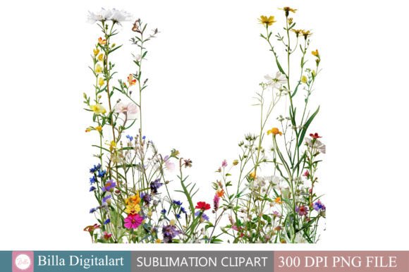 Download Free Wild Flowers Floral Border Clipart - Flowers Collection