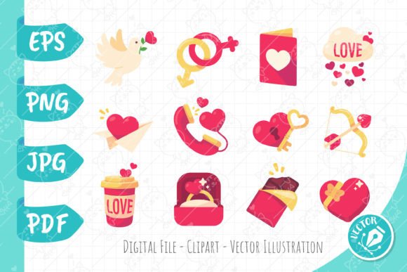 Download Valentine's Day Card Decorative Elements - Decorative Collection
